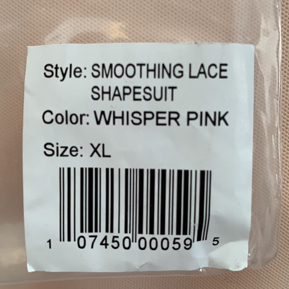 NWT New pinsy Smoothing Lace Shapesuit Whisper Pink XL - Picture 7 of 8